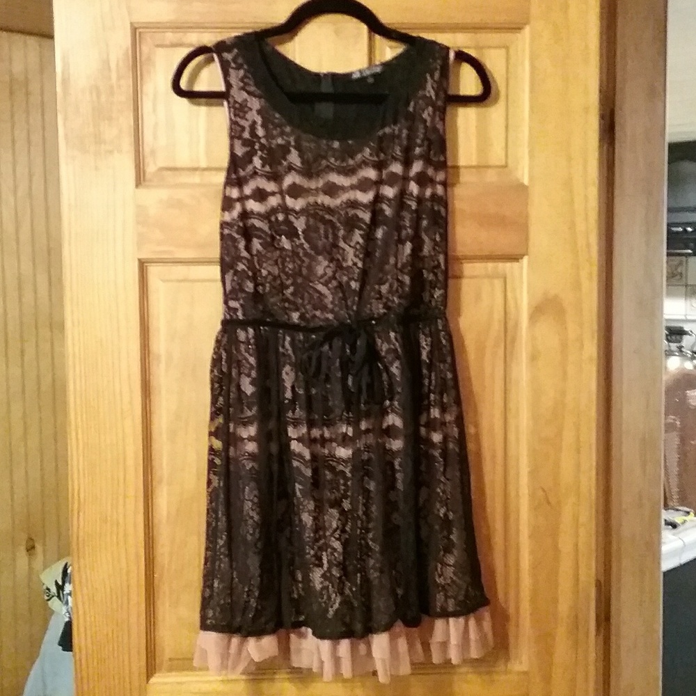 BeBop Black Lace and Pink Dress